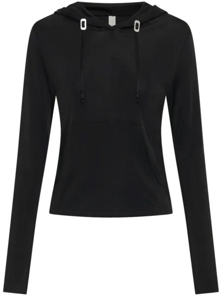 Dion Lee худи Lustrous Shrunken с кулиской, черный