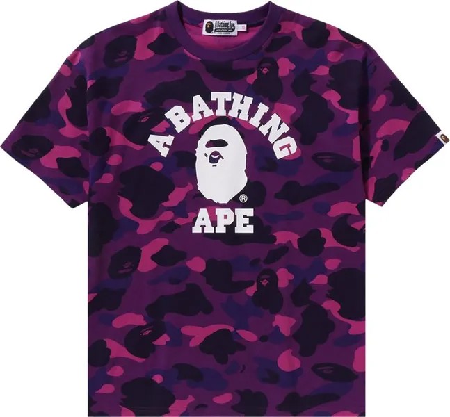 Футболка BAPE Color Camo College 'Purple', фиолетовый