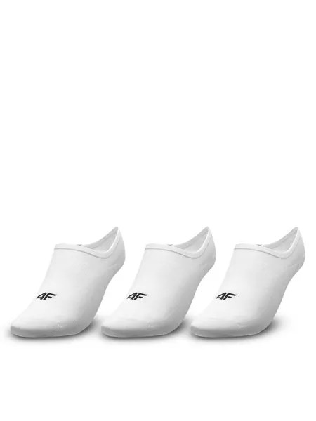 Комплект из 3 женских носков-кроссовок 4F, белый