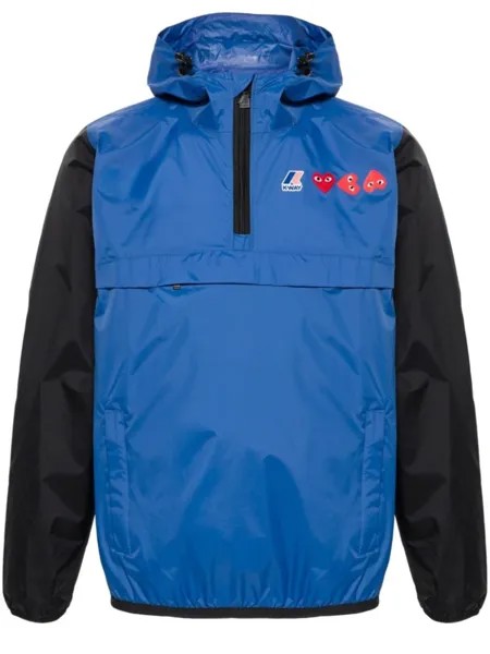 Comme Des Garçons Play куртка в стиле колор-блок из коллаборации с K-Way, синий