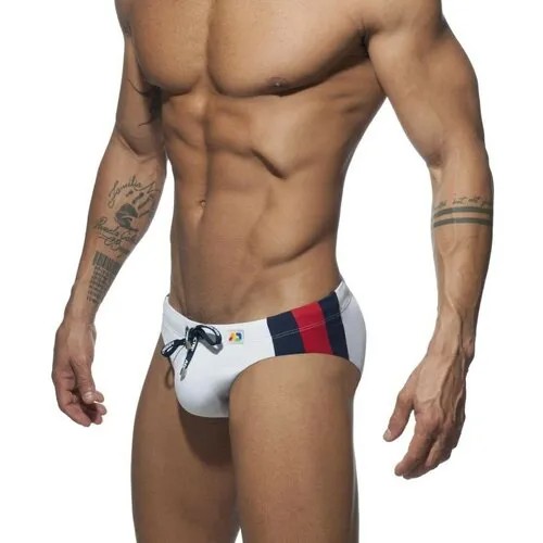 Плавки Addicted Stripes Basic Swim Brief, размер 2XL, белый