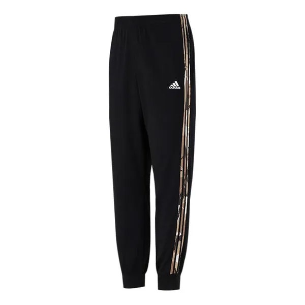 Спортивные штаны Men's adidas Contrasting Colors Stripe Knit Bundle Feet Sports Pants/Trousers/Joggers Black, черный