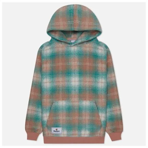 Мужская толстовка Butter Goods Heavyweight Plaid Hoodie голубой, Размер L