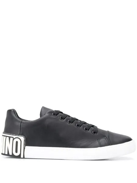 Moschino кроссовки с логотипом, черный