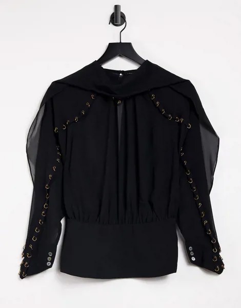 Черный лонгслив Topshop-Черный цвет