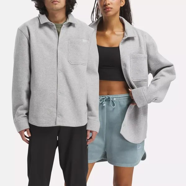 Флисовая рубашка Classics Wardrobe Essentials Reebok, серый