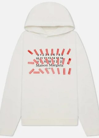 Мужская толстовка Maison Margiela Tape Print Oversized Hoodie, цвет белый, размер 48