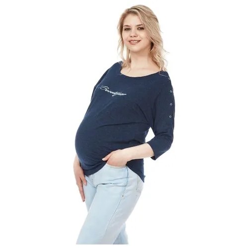 Лонгслив Mum's Era Beautiful индиго меланж для беременных и кормящих (M(46-48))