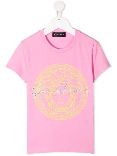 Versace Kids футболка с декором Medusa