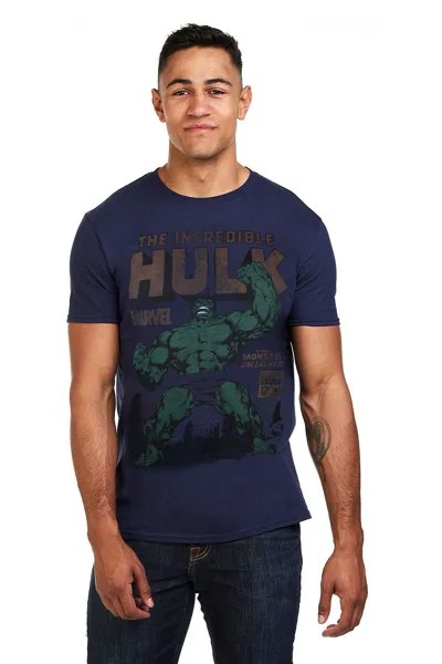 Хлопковая футболка «Ярость Халка» Marvel, темно-синий