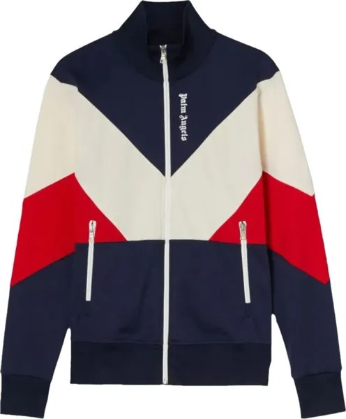 Куртка Palm Angels V Colorblock Track Jacket 'Navy Blue/White', синий