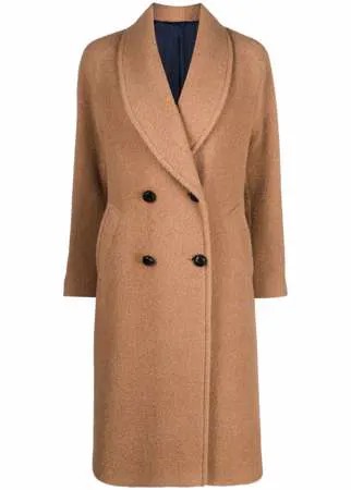 MP Massimo Piombo двубортное пальто с лацканами-шалькой