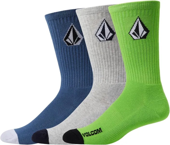 Носки Volcom Full Stone Socks 3-Pack, цвет Stone Blue