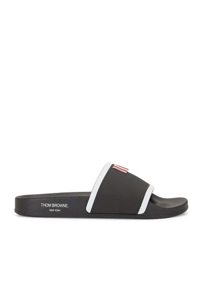 Шлепанцы Thom Browne Rubber Pool, черный