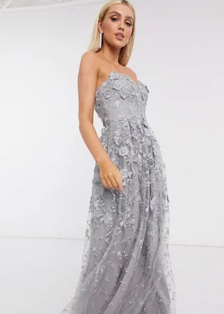 Платье с цветочным узором Bariano-Серый