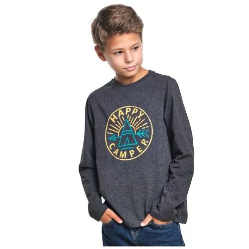 Лонгслив Mini Maxi, хлопок, размер 122, черный