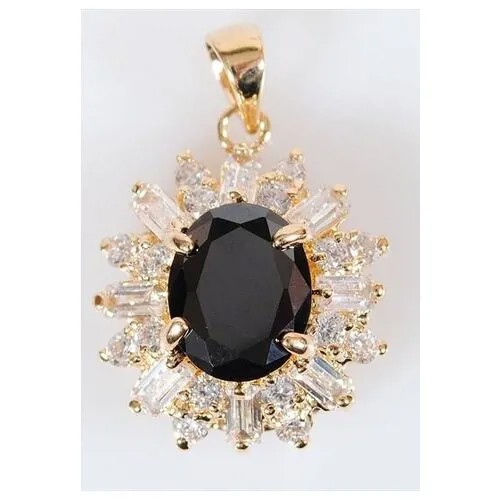 Подвеска Lotus Jewelry, фианит, черный