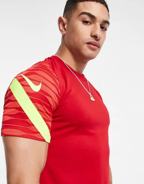 Красная футболка Nike Football Dri-FIT Strike 21-Красный