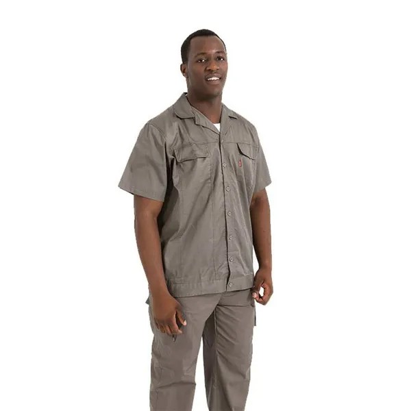 Рабочая одежда, мужская униформа, комбинезон с коротким рукавом, Защитная ткань для рабочих, ремонтных машин, авторемонта, сварки DYF022