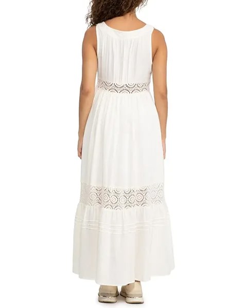 Платье Sanctuary Gauze and Lace Maxi Dress, цвет Muslin