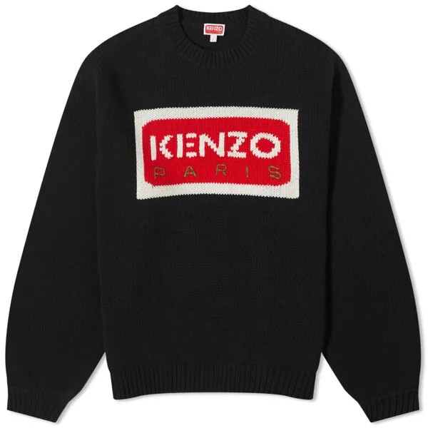 Свитер Kenzo Триколор Crew Knit, черный