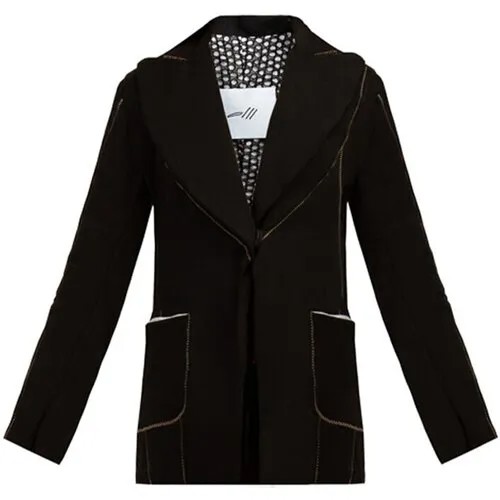 Пиджак Alessandra Marchi, средней длины, размер 42, черный