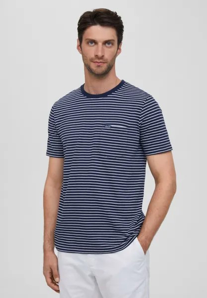 Футболка с принтом HERITAGE STRIPE Façonnable, цвет navy white