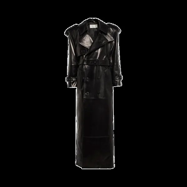 Пальто Saint Laurent Laminated Trench 'Black', черный