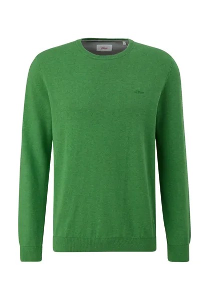 Вязаный свитер MIT LOGO-STICKEREI s.Oliver, цвет grün