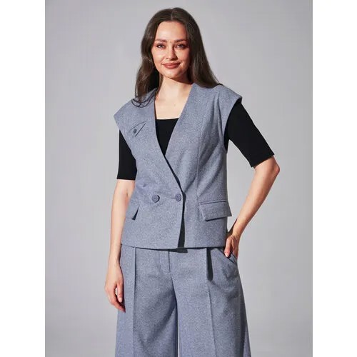 Жилет  D'IMMA fashion studio Меган, размер 54, голубой