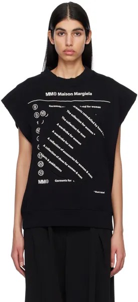 Черная толстовка со вставками MM6 Maison Margiela