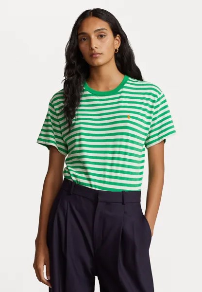 Футболка с принтом SHORT SLEEVE Polo Ralph Lauren, цвет preppy green/white