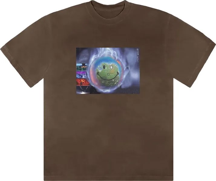 Футболка Cactus Jack by Travis Scott World Event T-Shirt 'Brown', коричневый