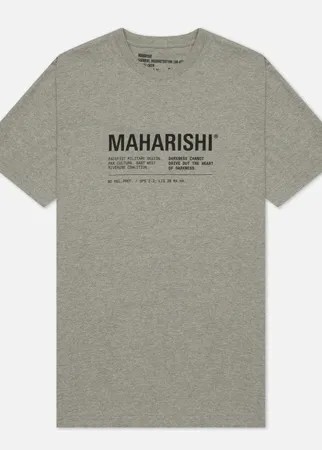 Мужская футболка maharishi Maha Miltype 21, цвет серый, размер XL