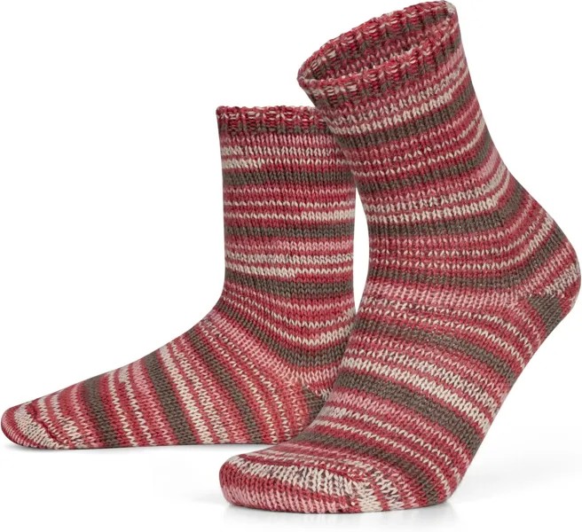 Носки normani 2 шт Gestrickte Woll Bunt geringelt, красный