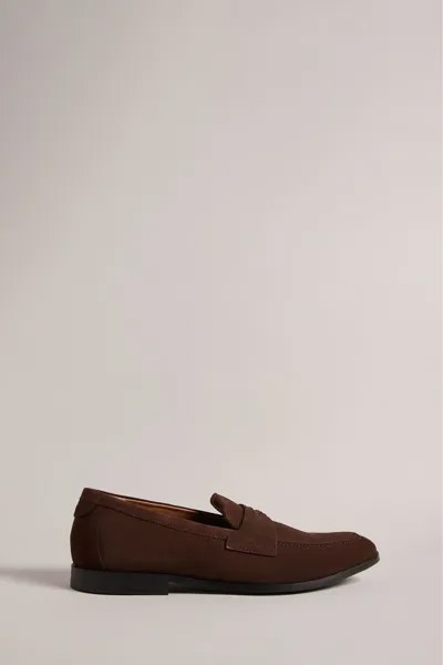 Adlerrs коричневые замшевые лоферы с объемной текстурой Ted Baker, коричневый