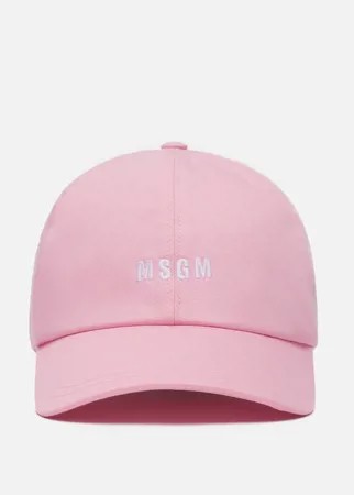 Кепка MSGM Micrologo, цвет розовый