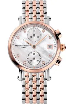 Швейцарские наручные  женские часы Frederique Constant FC-291MPWD2R2B. Коллекция Classics Quartz