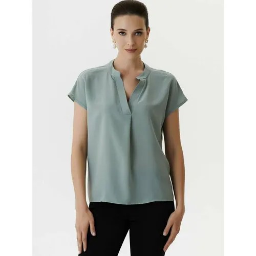 Блуза Арт-Деко, размер 48, зеленый