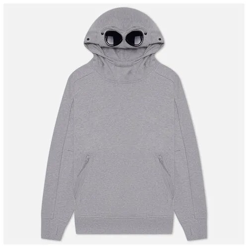 Мужская толстовка C.P. Company Goggle Hoodie Diagonal Raised Fleece серый, Размер XL