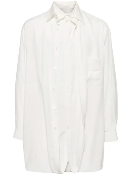 Yohji Yamamoto двухслойная рубашка, белый