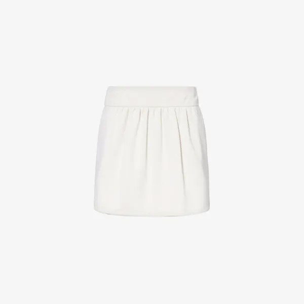 Тканая мини-юбка nettuno с боковыми карманами Max Mara, белый
