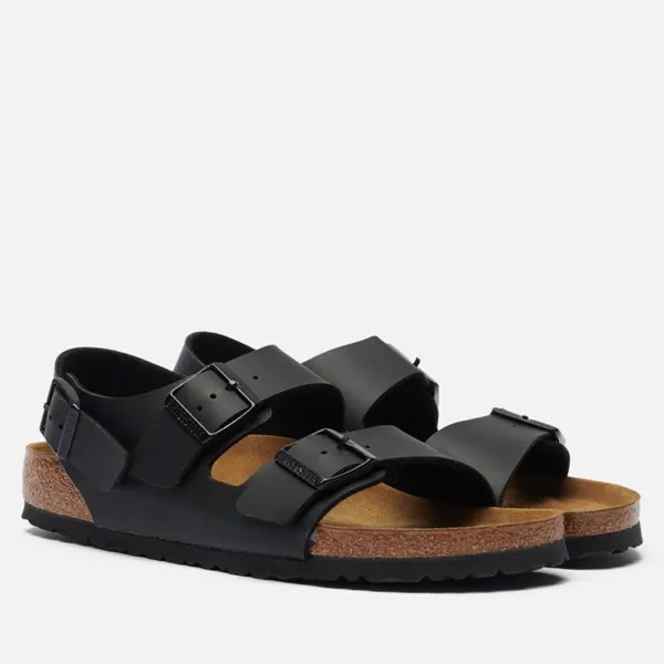 Сандалии Birkenstock Milano Birko-Flor чёрный, размер 45 EU