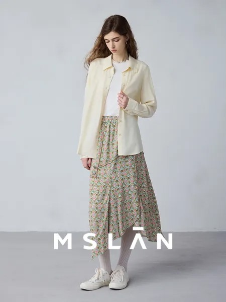 Рубашка женская Mslan с узором, песочный