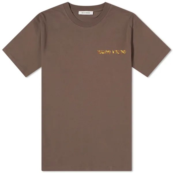 Футболка Wood Wood Bobby Logo T-Shirt, цвет Dark Brown