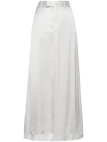 MM6 Maison Margiela юбка-бандаж из атласа, сшитая на заказ, серебристый