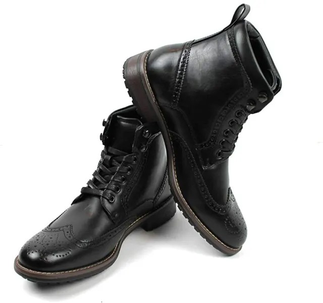 Santino Luciano B-742 Мужские черные классические ботинки на шнуровке