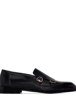 Santoni туфли монки с пряжками