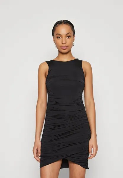 Платье из джерси CARLA ROUCHED MINI DRESS WAL G., цвет black