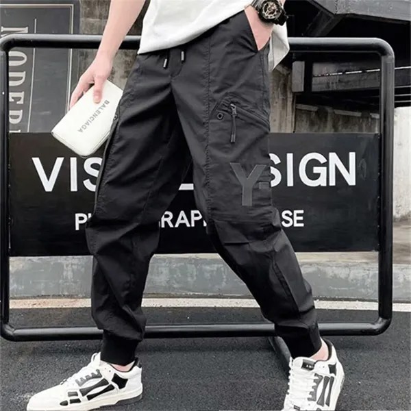 Модные Y3 Yohji Yamamoto 22SS со шнурком и множеством карманов, повседневные мужские свободные спортивные комбинезоны с принтом, штаны